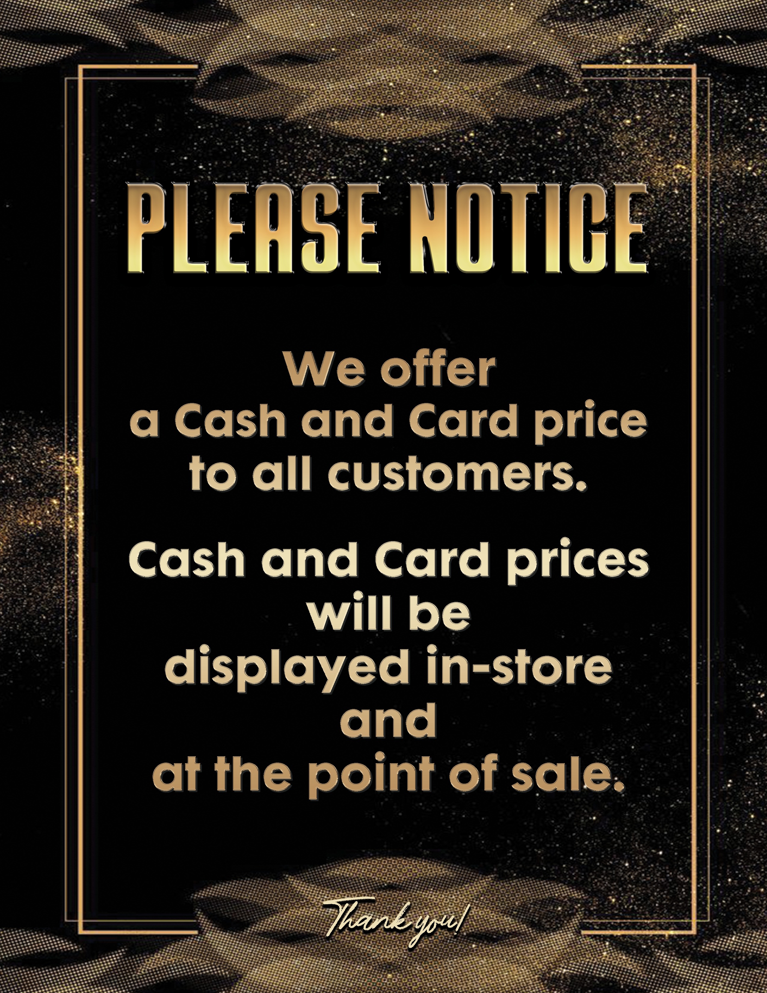 Cash Discount Poster